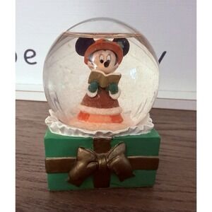 Disney Minnie Mouse Christmas Snow‎ Globe Figurine Holiday Gift Box Decor